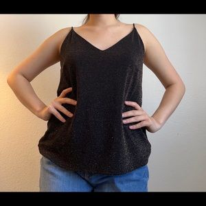 Elegant Shiny Black Blouse